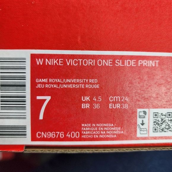*SALE New Nike Victori One Red White Blue Slides - Picture 9 of 12